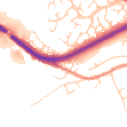 Daytime road noise heatmap for CW9 8HJ