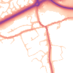 Daytime road noise heatmap for CW9 8JB