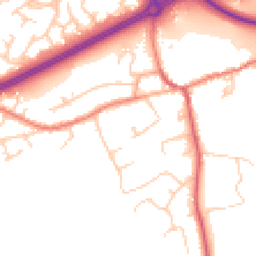 Daytime road noise heatmap for CW9 8JX