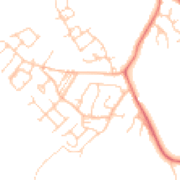 Daytime road noise heatmap for CW9 8QH