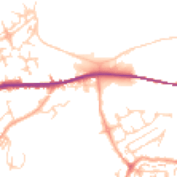 Daytime road noise heatmap for DA10 0FF