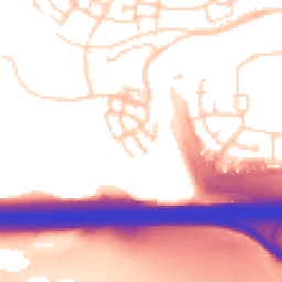 Daytime road noise heatmap for DA10 1DE