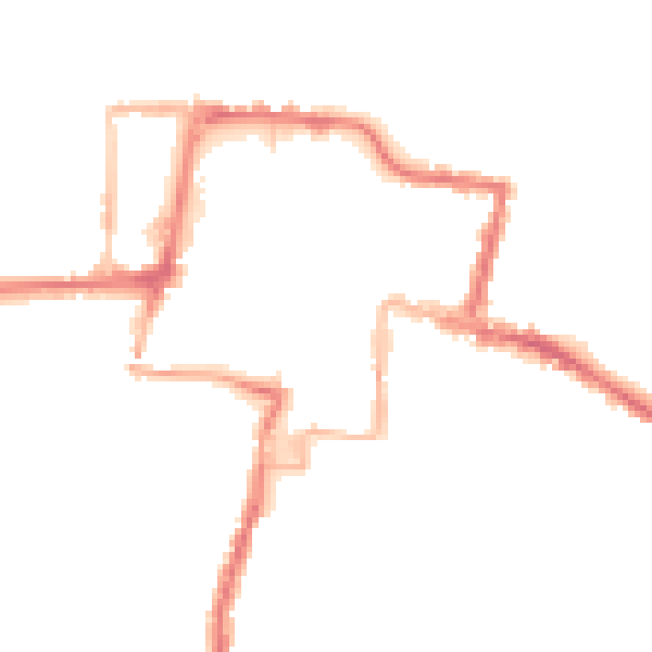 Night-time road noise heatmap for DA12 1AD