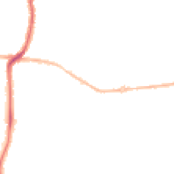 Night-time road noise heatmap for DA12 1DJ