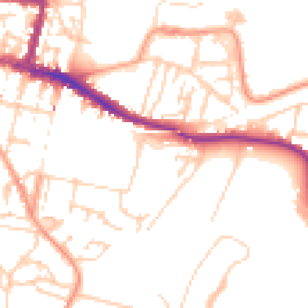 Daytime road noise heatmap for DA12 1NA