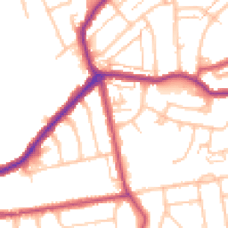 Daytime road noise heatmap for DA14 4NP