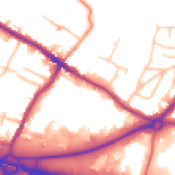Daytime road noise heatmap for DA14 5HZ