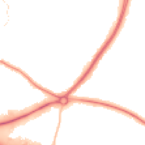 Night-time road noise heatmap for DA14 5JS