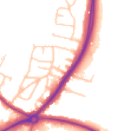 Daytime road noise heatmap for DA14 5LQ