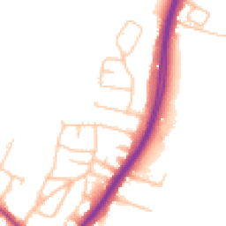 Daytime road noise heatmap for DA14 5LZ