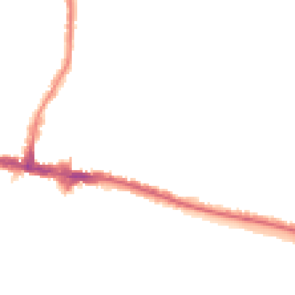 Night-time road noise heatmap for DA16 1AA