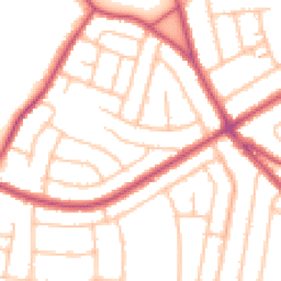 Daytime road noise heatmap for DA16 1DJ