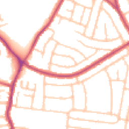 Daytime road noise heatmap for DA16 1DX