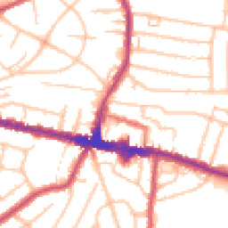 Daytime road noise heatmap for DA16 1QL