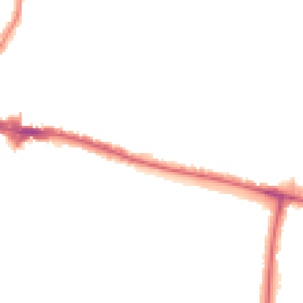 Night-time road noise heatmap for DA16 1SX