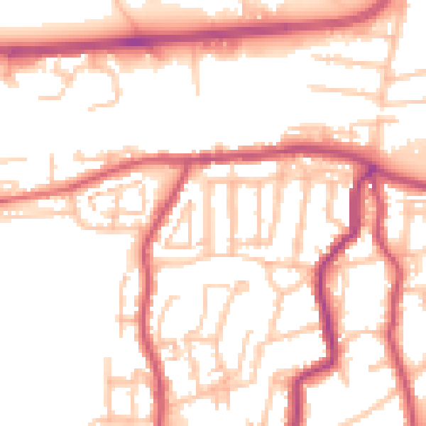 Daytime road noise heatmap for DA17 5AH