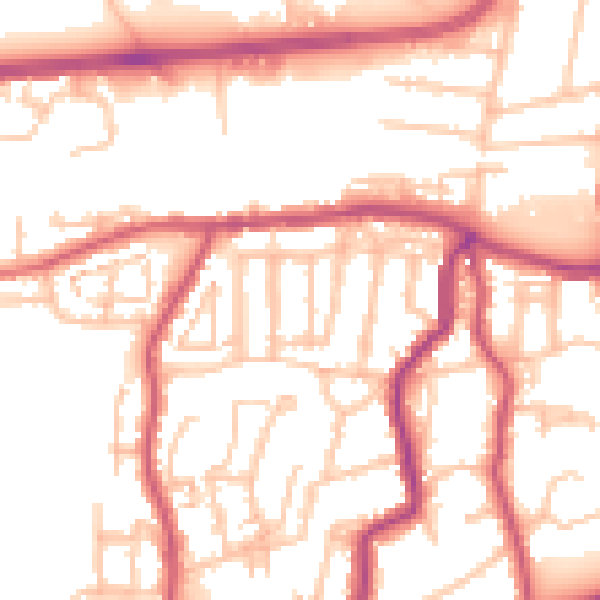 Daytime road noise heatmap for DA17 5AL
