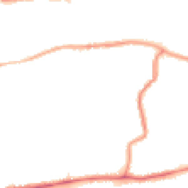 Night-time road noise heatmap for DA17 5AQ