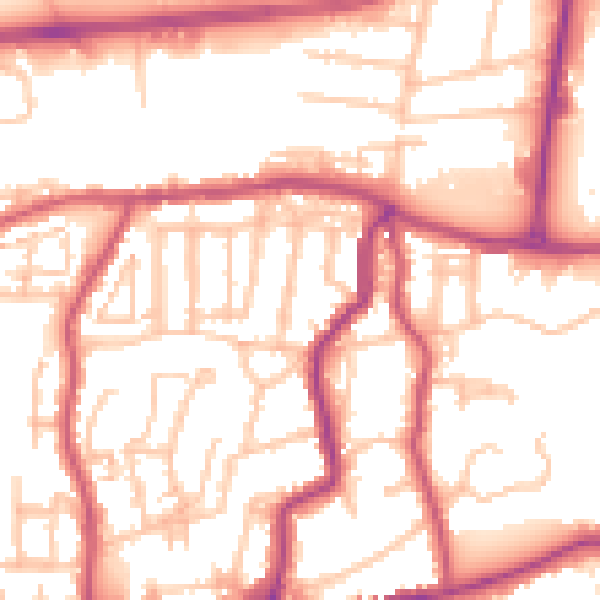 Daytime road noise heatmap for DA17 5AT