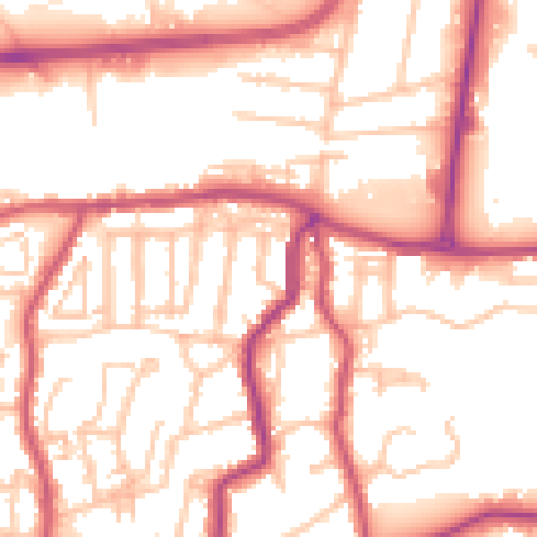 Daytime road noise heatmap for DA17 5AU
