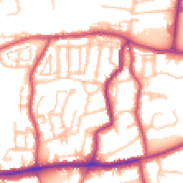 Daytime road noise heatmap for DA17 5AX