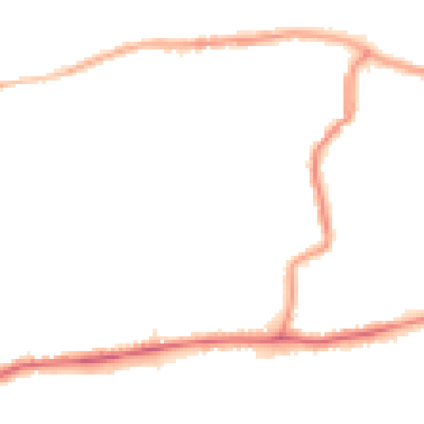 Night-time road noise heatmap for DA17 5BD