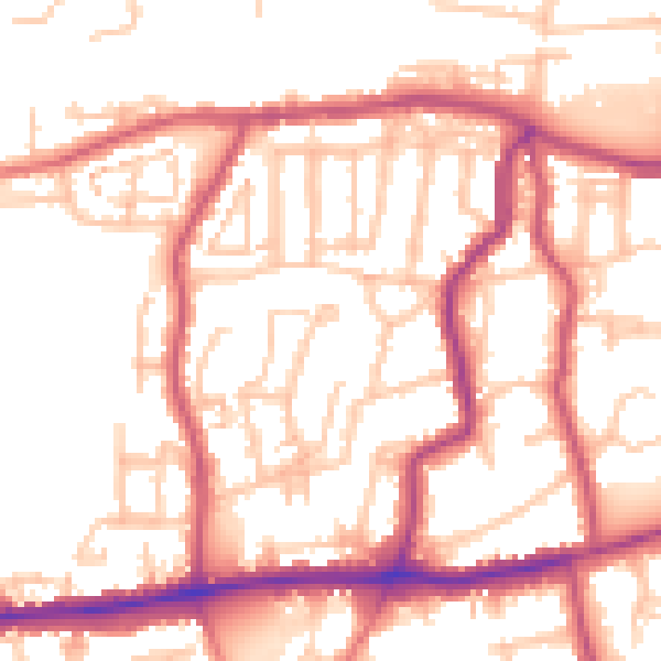 Daytime road noise heatmap for DA17 5BF