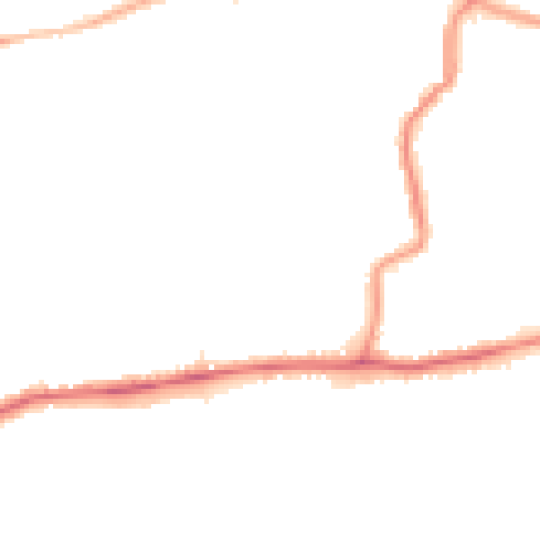 Night-time road noise heatmap for DA17 5BH