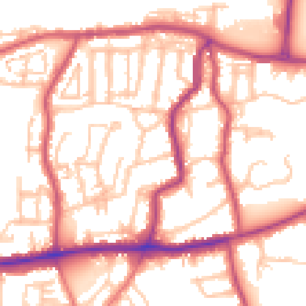 Daytime road noise heatmap for DA17 5BN