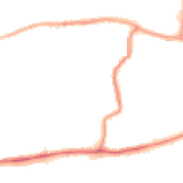Night-time road noise heatmap for DA17 5BS
