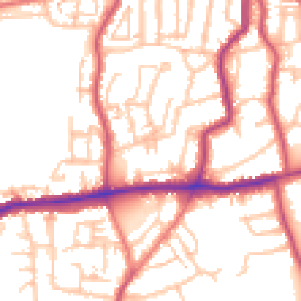 Daytime road noise heatmap for DA17 5BT