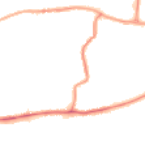 Night-time road noise heatmap for DA17 5BW