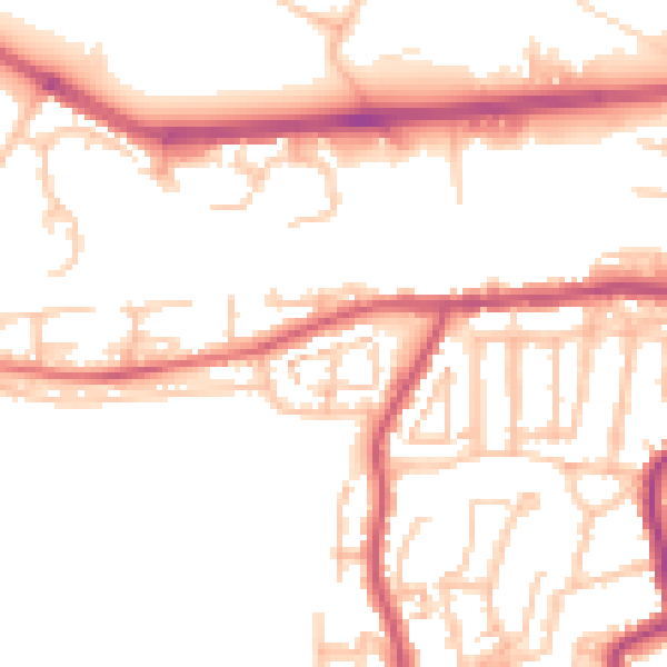 Daytime road noise heatmap for DA17 5DE