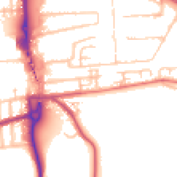 Daytime road noise heatmap for DA17 5DH