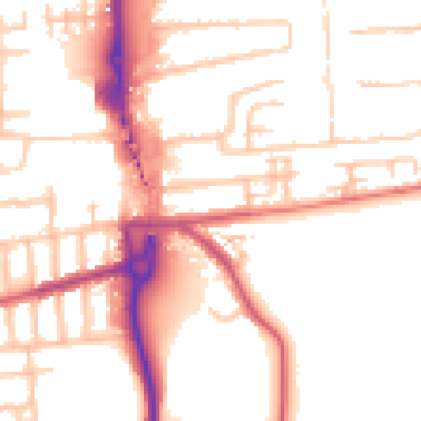 Daytime road noise heatmap for DA17 5DJ