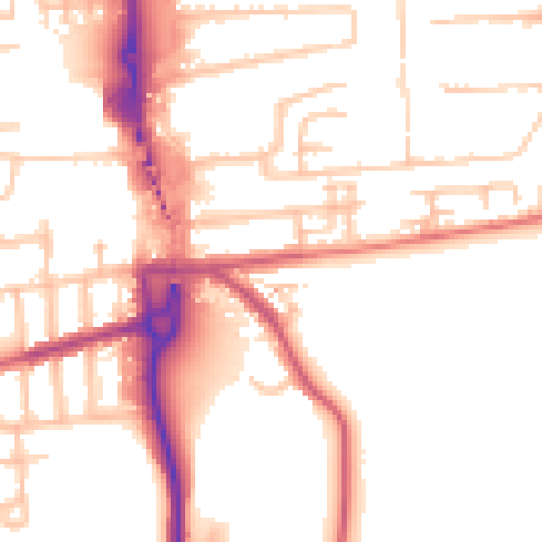 Daytime road noise heatmap for DA17 5DL