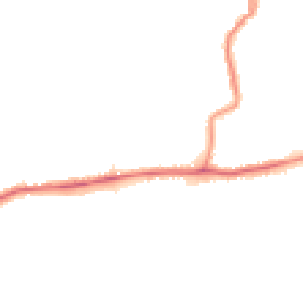 Night-time road noise heatmap for DA17 5EG
