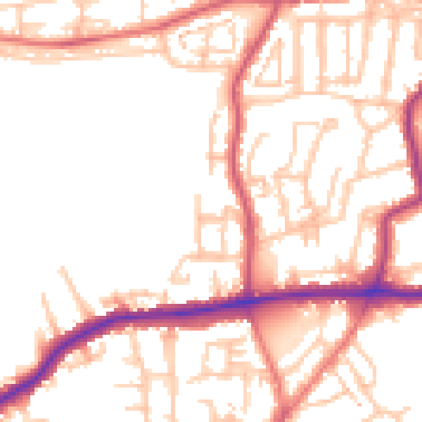 Daytime road noise heatmap for DA17 5EX