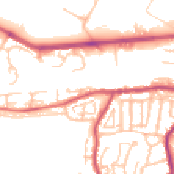Daytime road noise heatmap for DA17 5FD