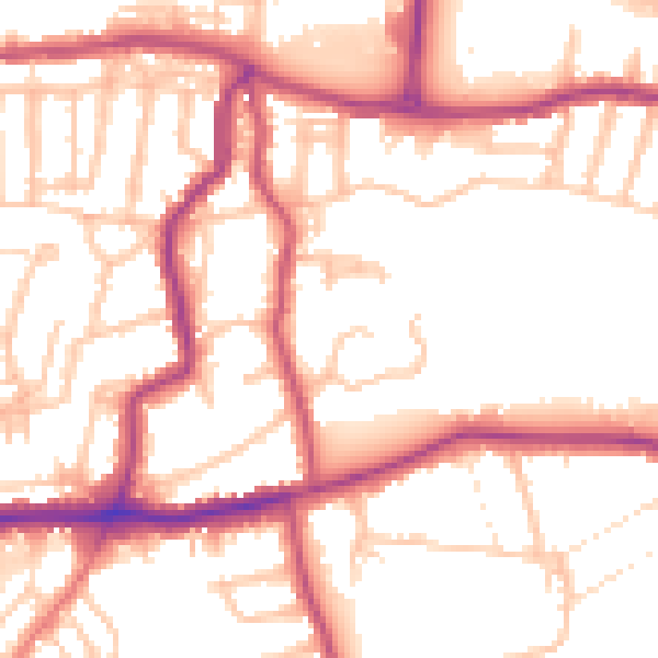 Daytime road noise heatmap for DA17 6HY