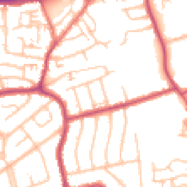 Daytime road noise heatmap for DA17 6NB