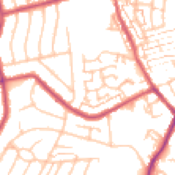 Daytime road noise heatmap for DA8 1YA