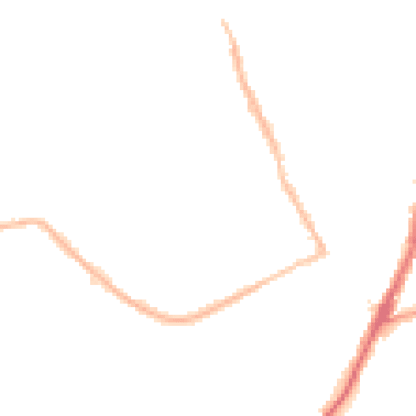 Night-time road noise heatmap for DA8 1YE