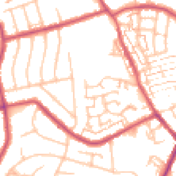 Daytime road noise heatmap for DA8 1YG