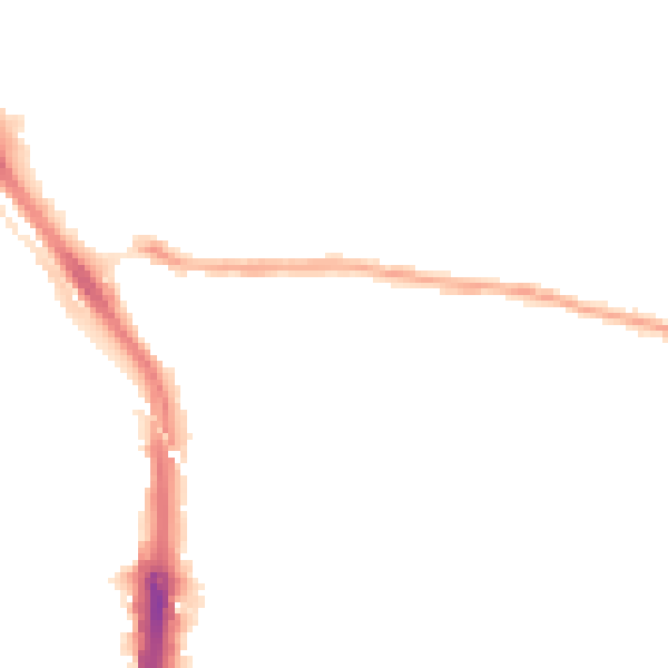 Night-time road noise heatmap for DA8 2BD
