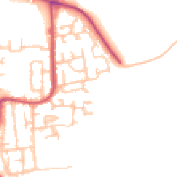 Daytime road noise heatmap for DA8 2LR