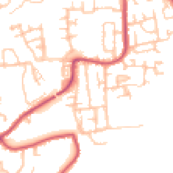 Daytime road noise heatmap for DA8 2NN