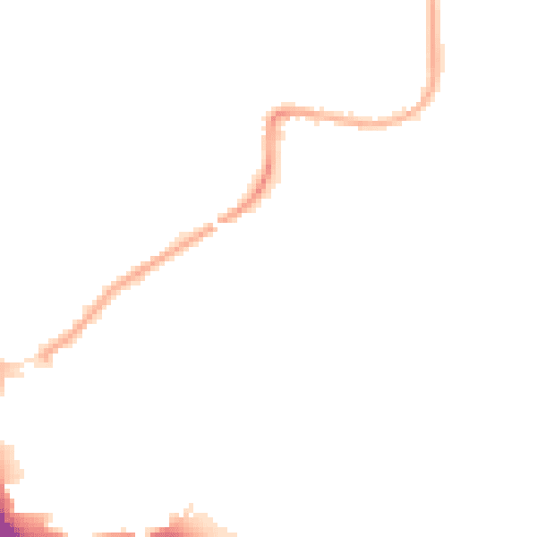 Night-time road noise heatmap for DA8 2PB