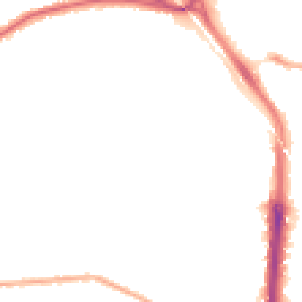 Night-time road noise heatmap for DA8 3BD