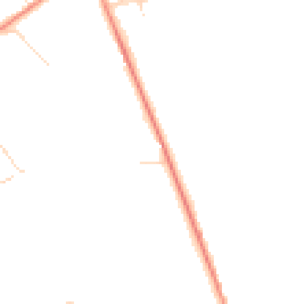 Daytime road noise heatmap for DE12 6AG